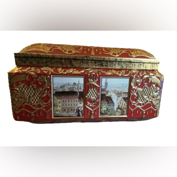 VNT 2005 Fancy Hinged Lid Metal Cookie Box—Lebkuchen-Schmidt West Germany LE - Picture 1 of 16